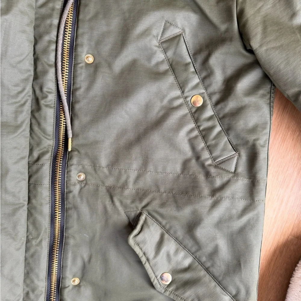 J.Crew Olive Green Perfect Winter Parka with Faux Fur Hood - Picture 9 of 9